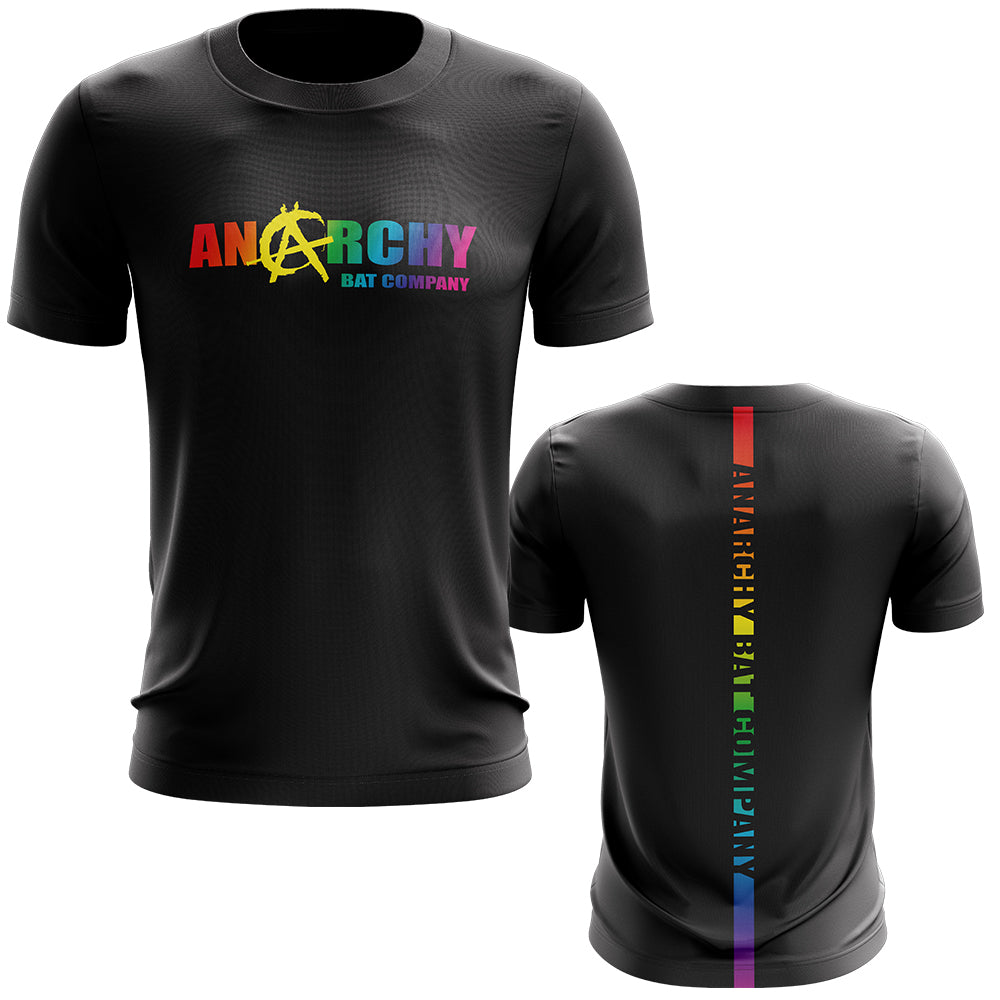 Anarchy Bat Company Short Sleeve Shirt - (Black/Rainbow)