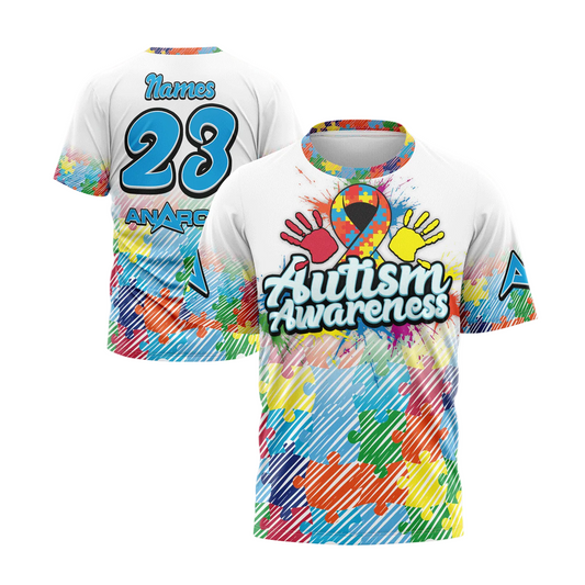 Anarchy Autism Awareness Short Sleeve Jersey (Customized Buy-In)