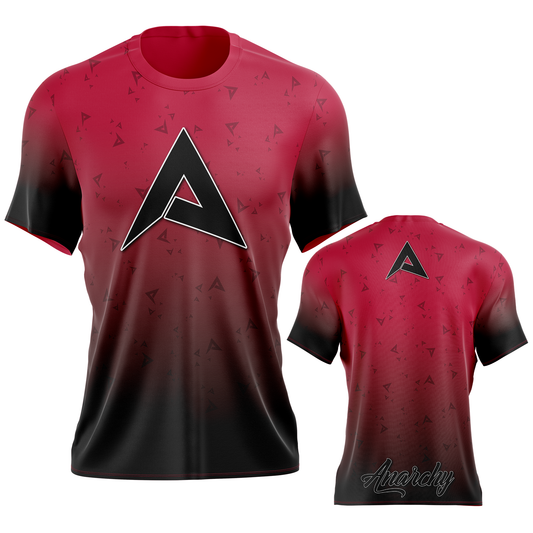 Anarchy Bat Company Short Sleeve Shirt - Red/Black Fade