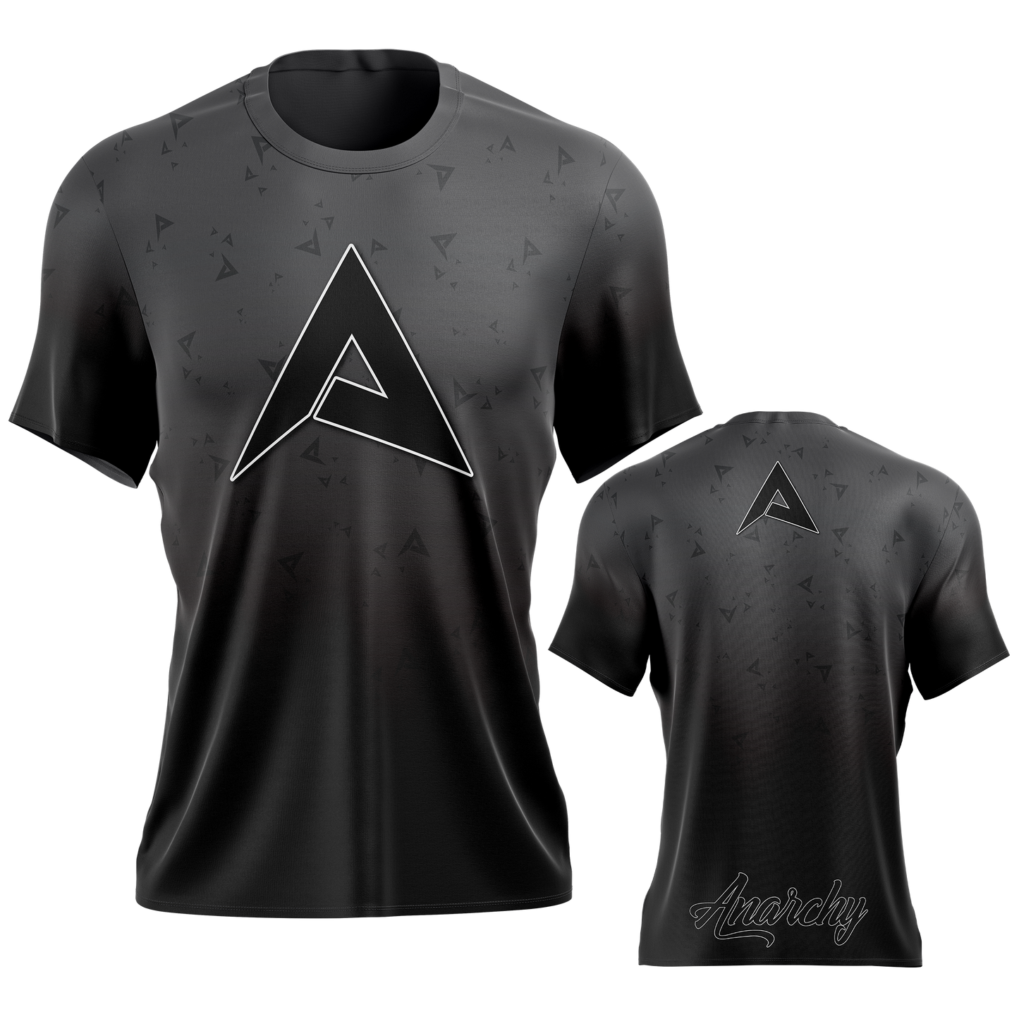 Anarchy Bat Company Short Sleeve Shirt - Charcoal/Black Fade