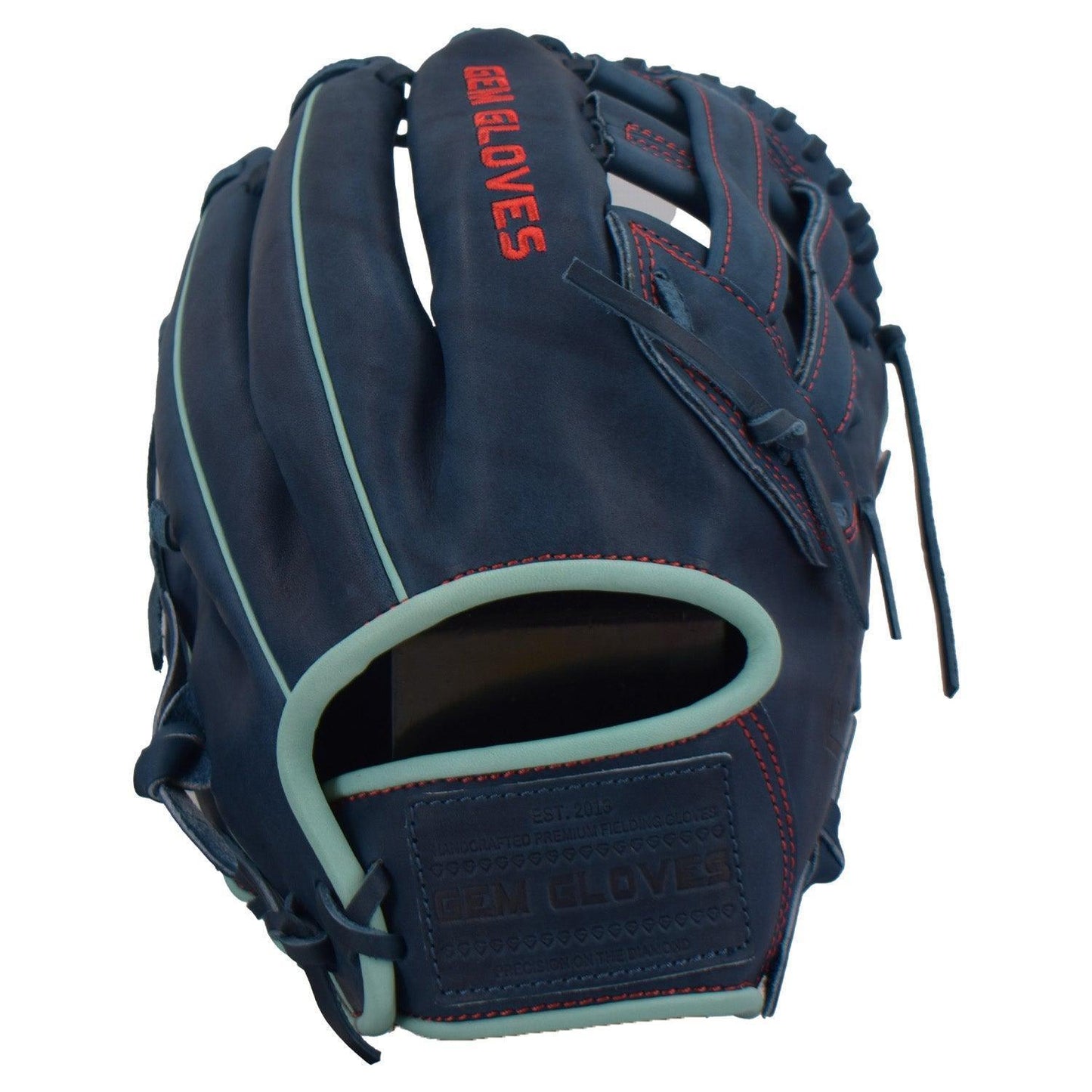 Gem Gloves 12.75" Baseball Fielding Glove - GEM031 Nautical – Product View | Smash It Sports | leather, kip, pro