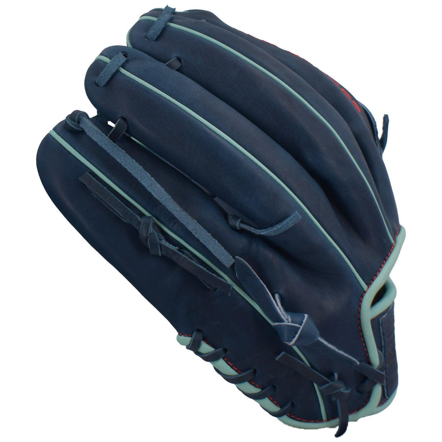 Gem Gloves 12.75" Baseball Fielding Glove - GEM031 Nautical – Product View | Smash It Sports | leather, kip, pro