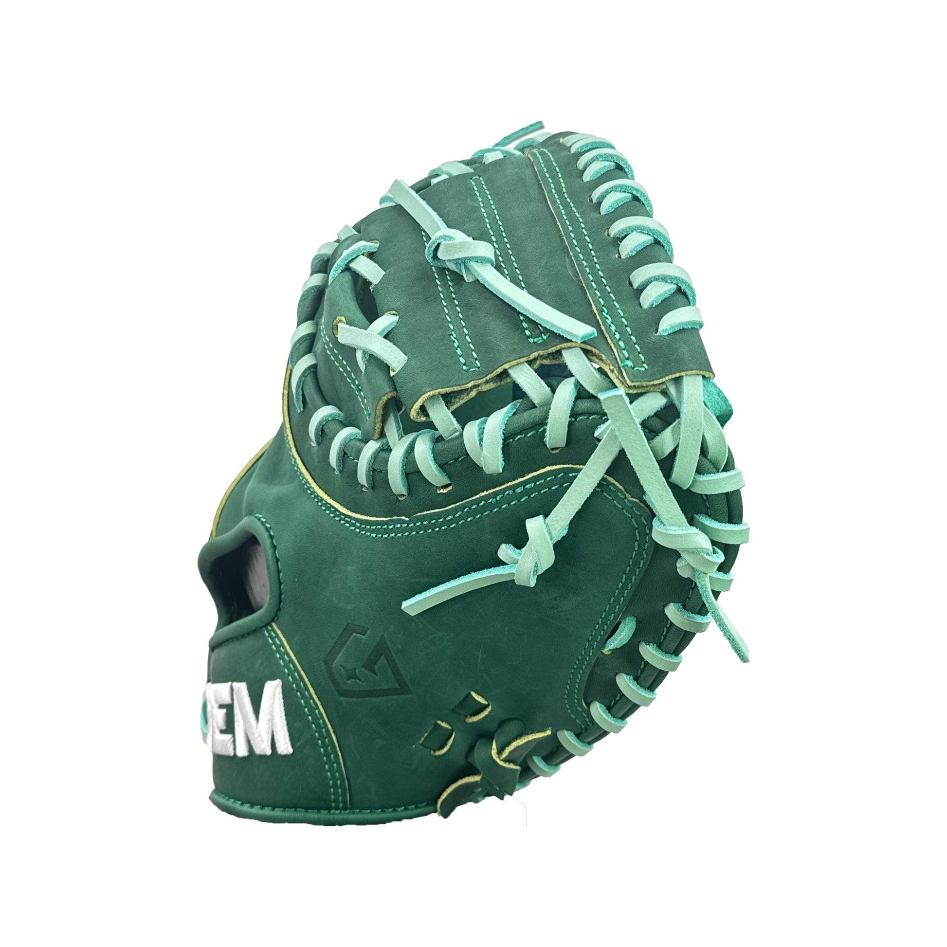 Gem Gloves 33" Baseball Catchers Mitt/Glove - GEM065 Emerald – Product View | Smash It Sports | leather, kip, pro
