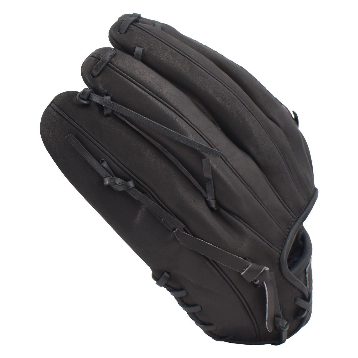 Gem Gloves Softball Fielding Glove - GEM013 Blackout – Product View | Smash It Sports | leather, kip, pro