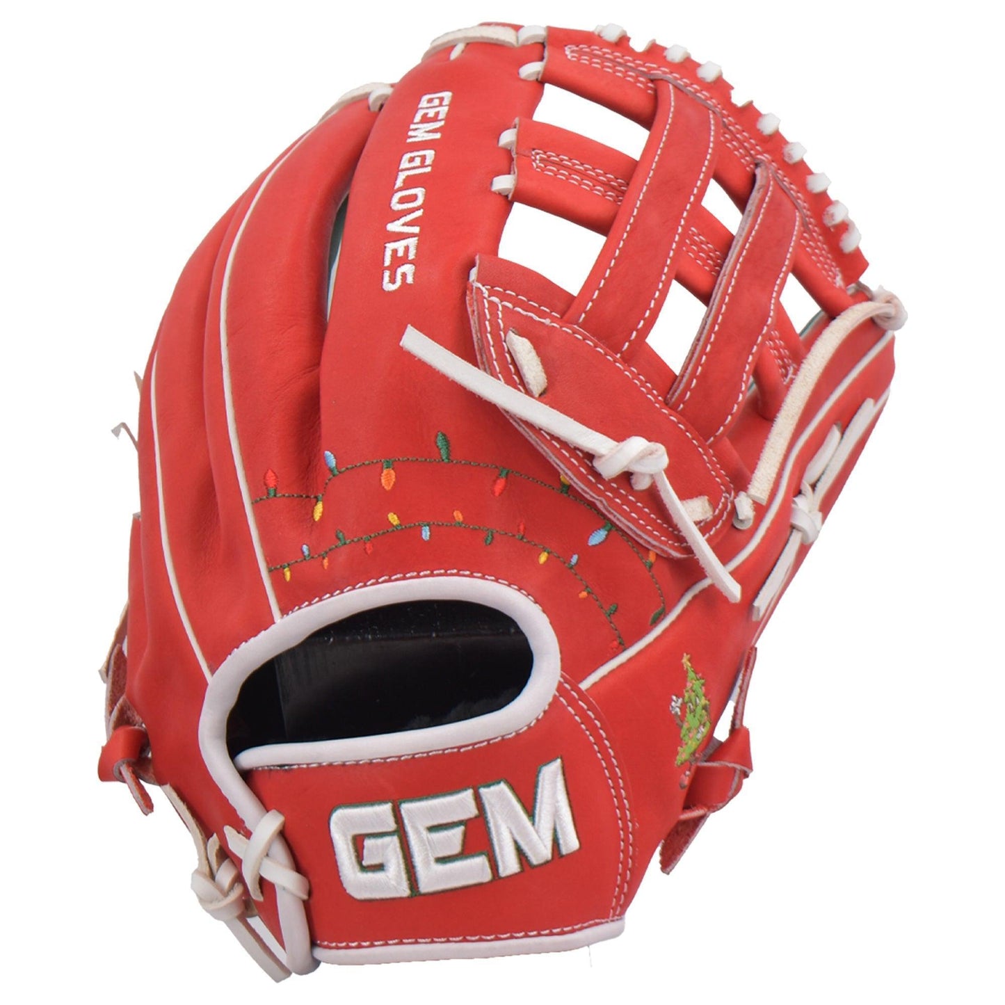 Gem Gloves Softball Fielding Glove - GEM038 Holly Jolly – Product View | Smash It Sports | leather, kip, pro