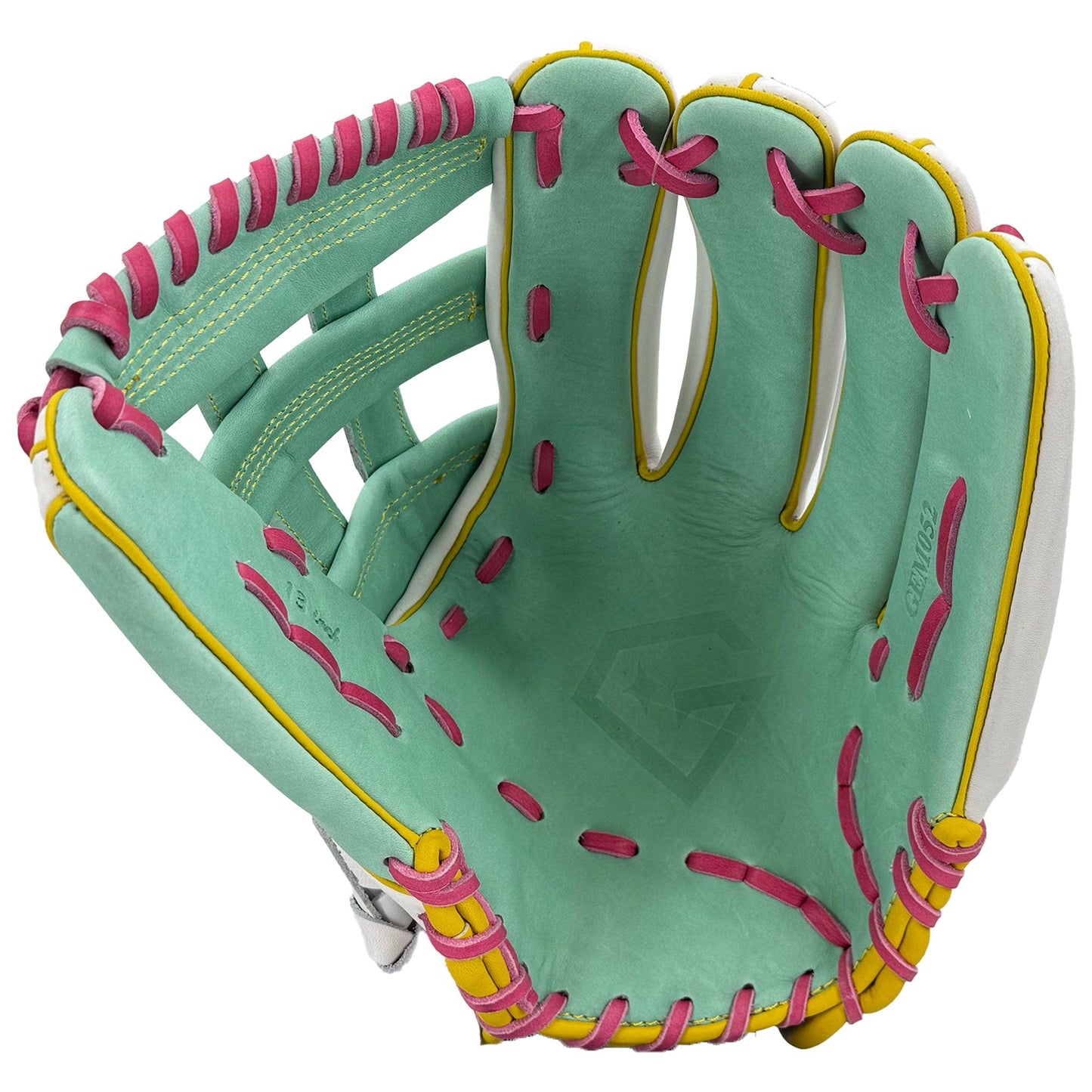 Gem Gloves Softball Fielding Glove - GEM052 West Coast Drip – Product View | Smash It Sports | leather, kip, pro