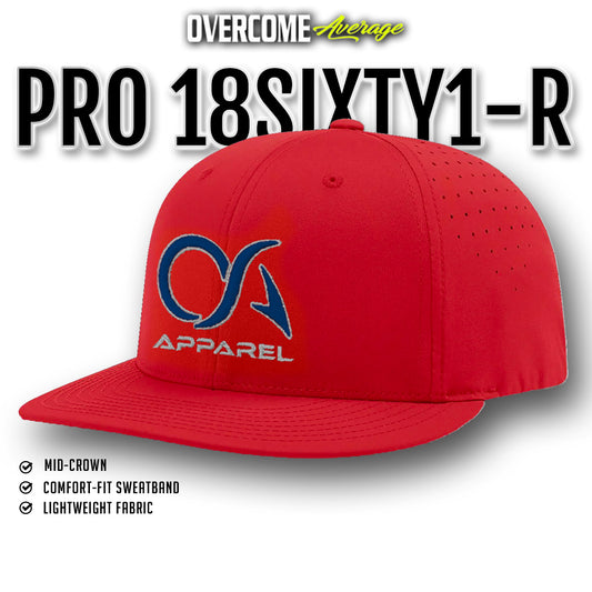 OA Apparel - Pro 18SIXTY1-R Performance Hat - Red/Navy/Grey
