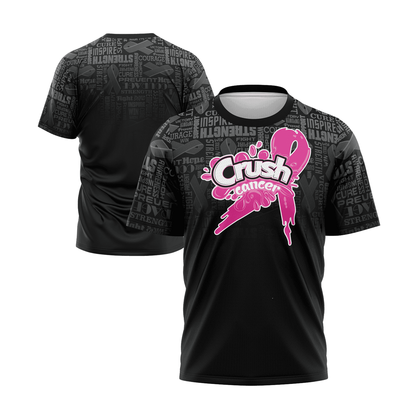 Crush Cancer Short Sleeve Shirt - Breast Cancer