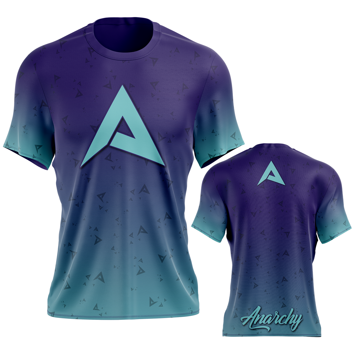 Anarchy Bat Company Short Sleeve Shirt - Purple/Carolina Fade