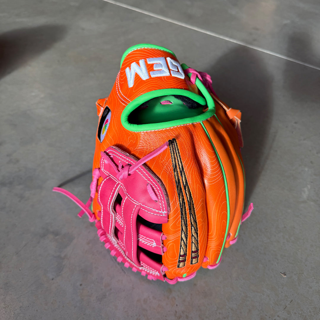 Gem Gloves Baseball Fielding Glove - GEM080 Tuna Roll – Product View | Smash It Sports | leather, kip, pro