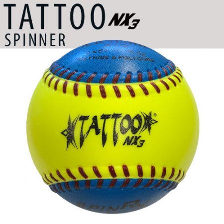 AD Starr Tattoo NX3 Spinner 52COR 12" (All Bats) Batting Practice Slowpitch Softballs - SXSPINPR-52