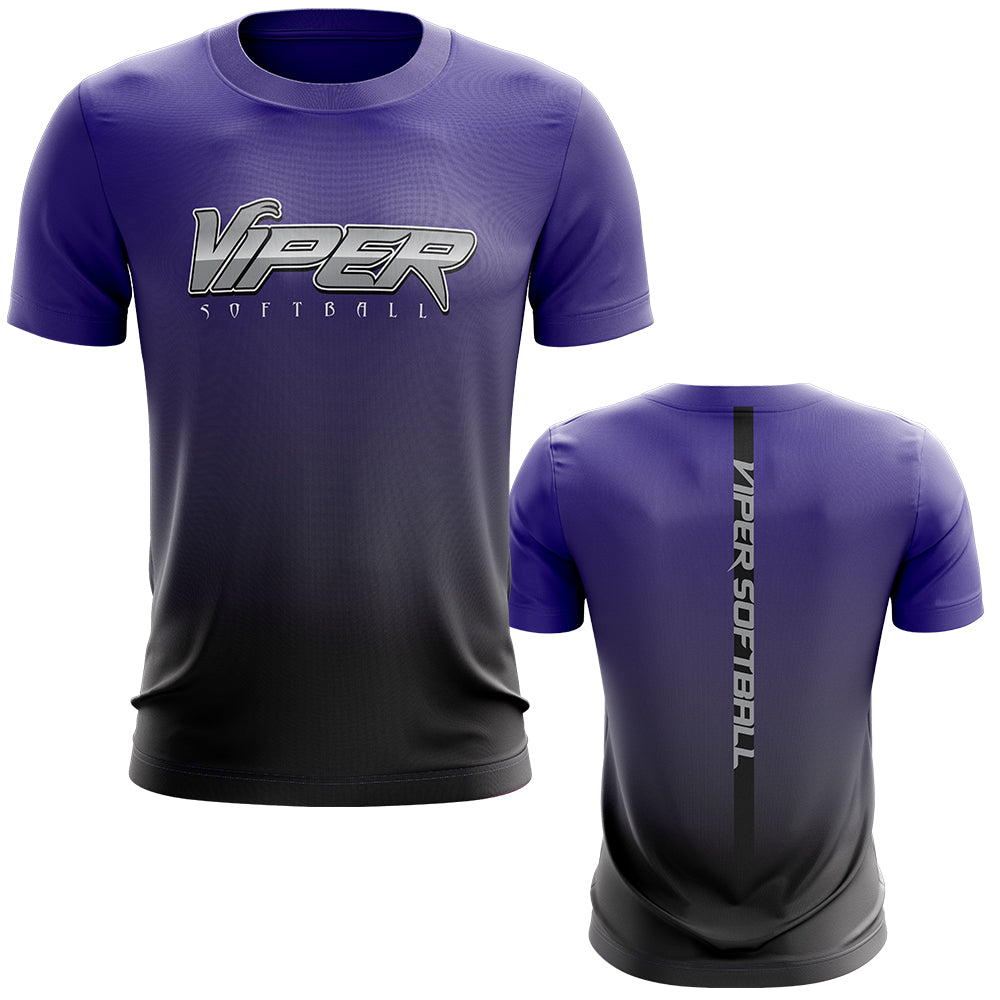 Viper Sports Short Sleeve Shirt - Fade (Black/Purple/Chrome)